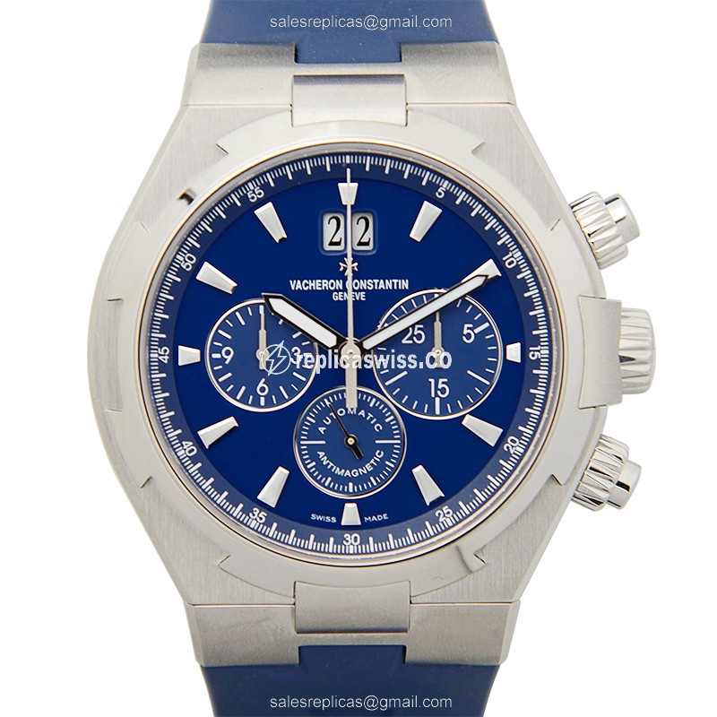 Vacheron Constantin 49150/000A-9745 Overseas Replica with Automatic Movement & Blue Sapphire