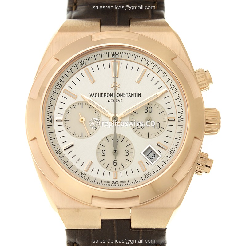 Vacheron Constantin 5500V/000R-B074 Overseas | White Dial, Automatic Movement, 18kt Gold Case Watch