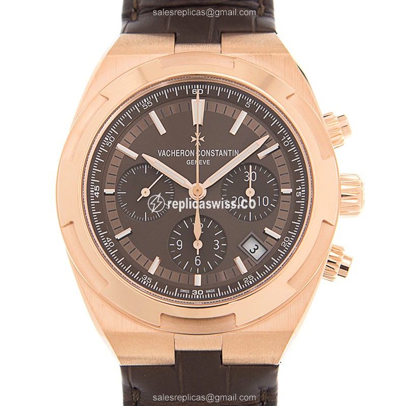 Vacheron Constantin 5500V/000R-B435 Overseas Replica | Automatic Movement | 18kt Gold Case | Brown