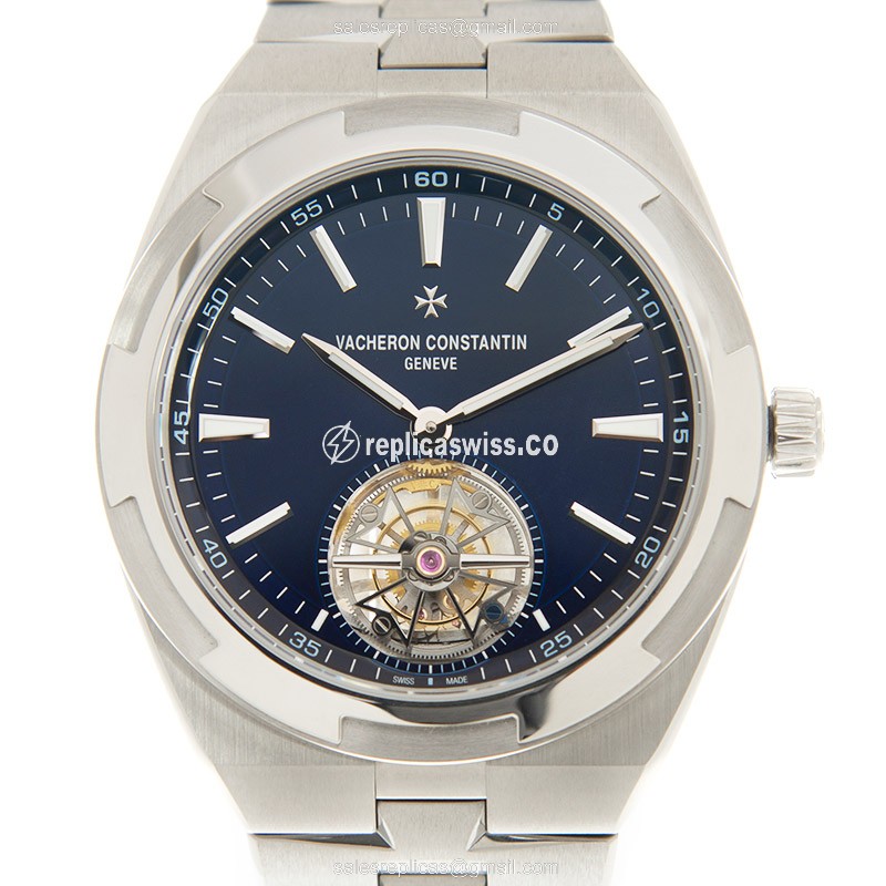 Vacheron Constantin 6000V/110A-B544 Overseas Replica, Automatic Movement, Blue Dial, Stainless