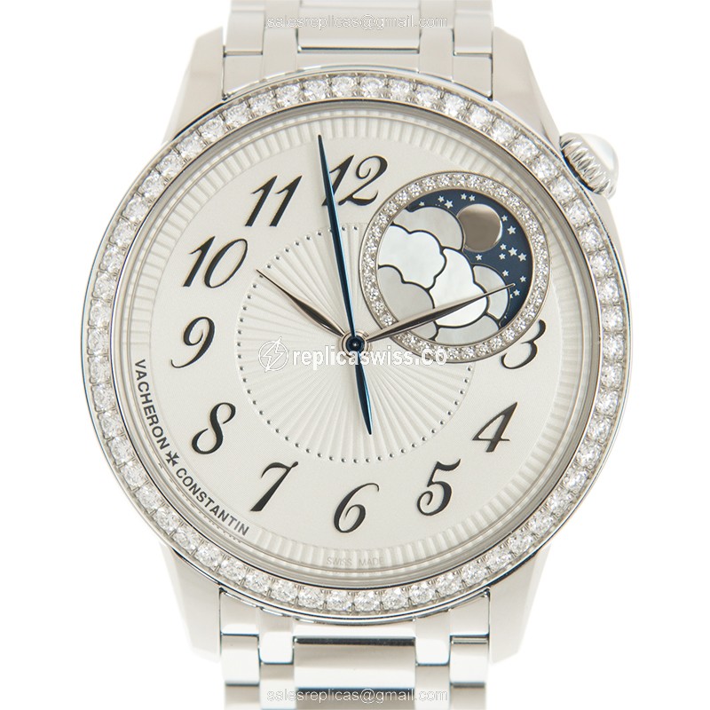 Vacheron Constantin 8005F/120A-B497: Automatic White Dial Replica with Stainless Steel Case &