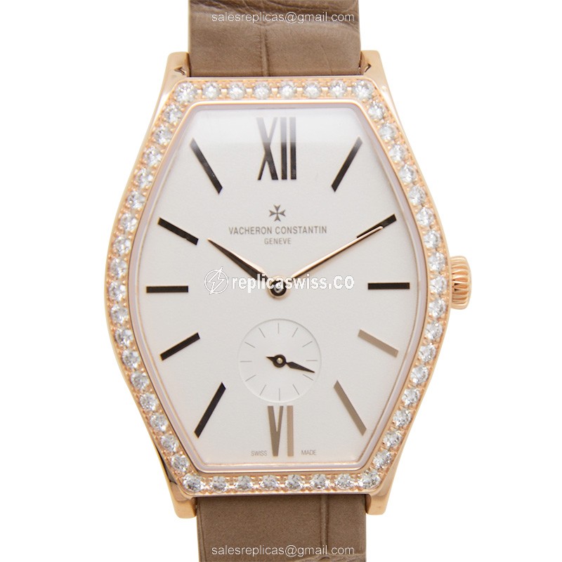 Vacheron Constantin 81515/000R-9892 MALTE Automatic Watch | White Dial, 18kt Gold Case, Brown