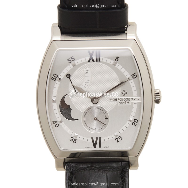 Vacheron Constantin 83080/000G-9408 MALTE Replica, Manual Wind, 18kt Gold Case, Silver Dial Watch