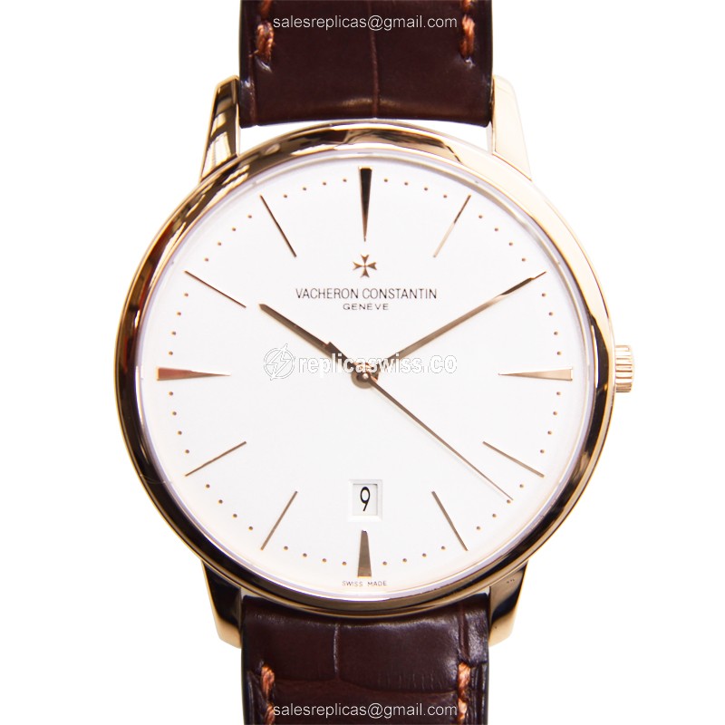 Vacheron Constantin 85180/000R-9248 PATRIMONY TRADITIONELLE, Automatic White Dial in 18kt Gold with