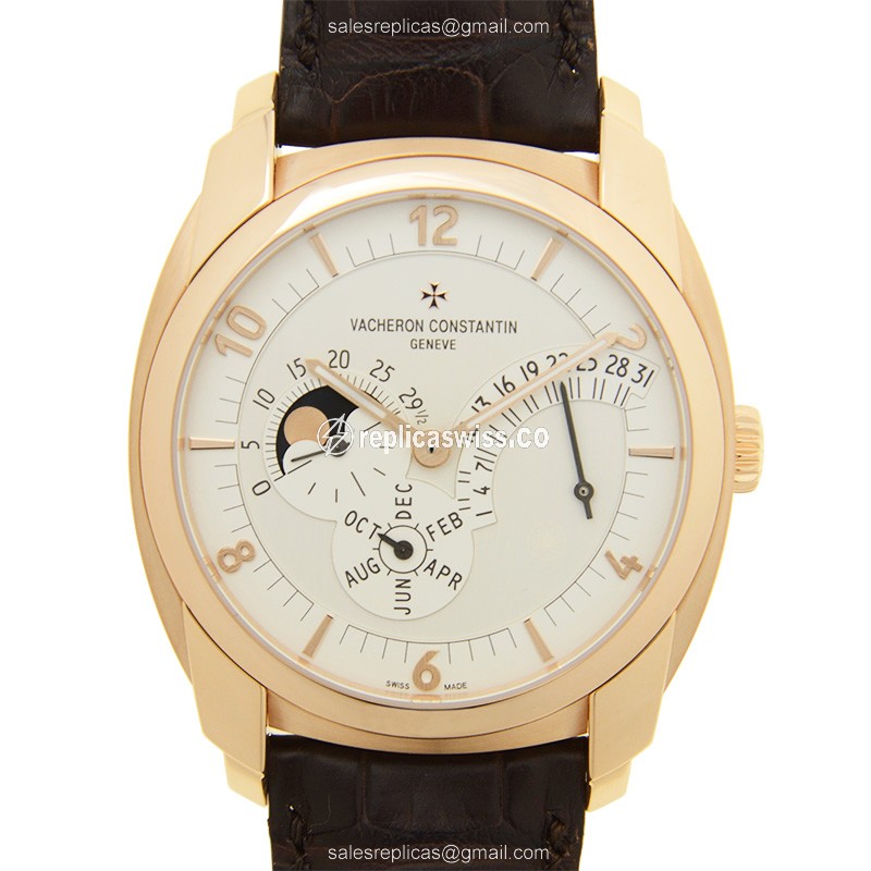 Vacheron Constantin 86040/000R-I0P29 Quai De Lile Replica in 18kt Gold, Automatic Movement & White