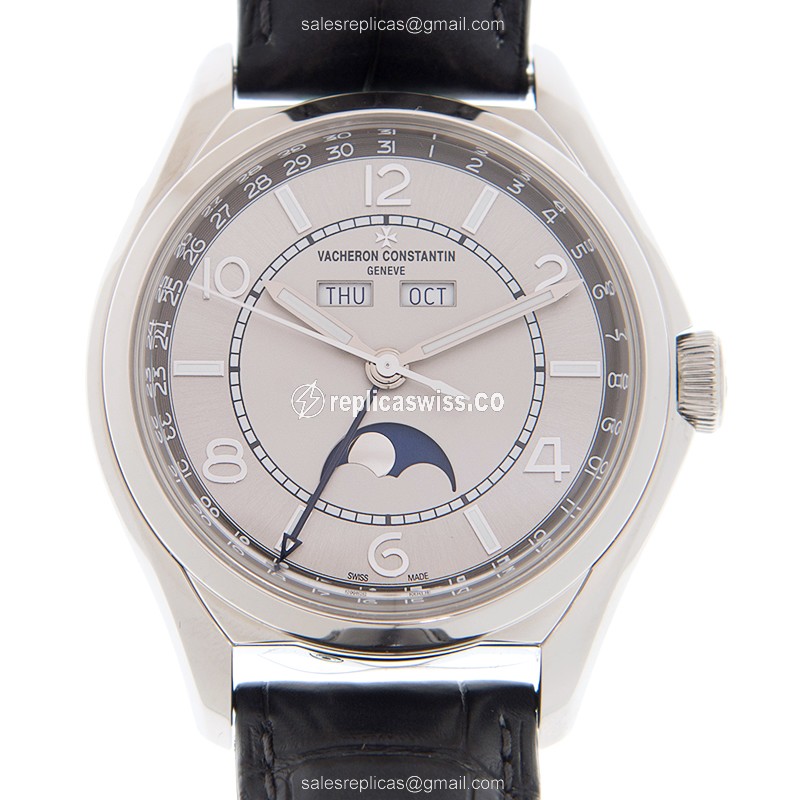 Vacheron Constantin FIFTYSIX Replica in Stainless Steel with Automatic Movement Gray Dial Watch