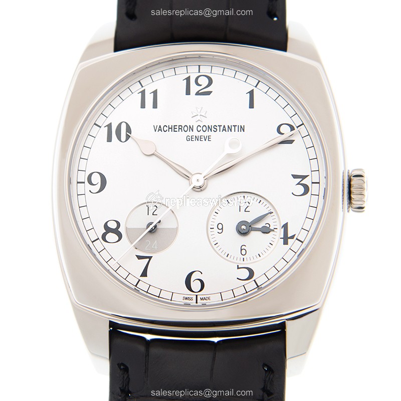 Vacheron Constantin Harmony Replica in 18kt Gold, Automatic Movement, Silver Dial, Black Alligator