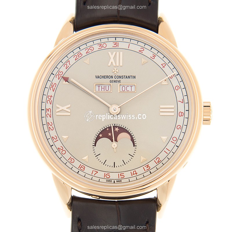 Vacheron Constantin Historiques 3100V/000R-B359 Replica with Beige Dial 18kt Gold Case Watch