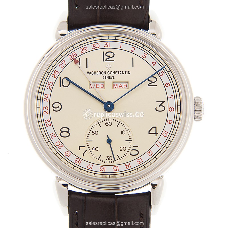Vacheron Constantin Historiques 3110V/000A-B425 Manual Wind Steel Case, Silver Dial & Alligator