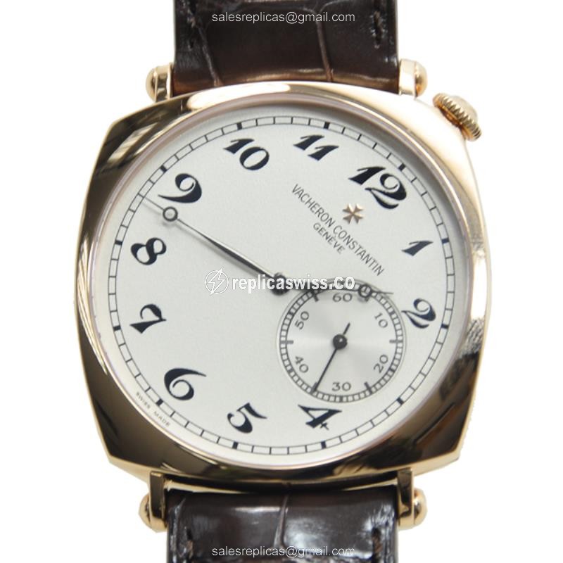 Vacheron Constantin Historiques 82035/000R-9359 Manual Wind, 18kt Gold Case & White Dial Brown