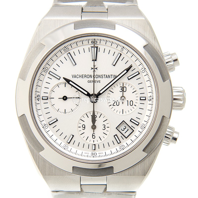 Vacheron Constantin Overseas Replica, Automatic Movement, Stainless Steel Case & Silver Dial Watch