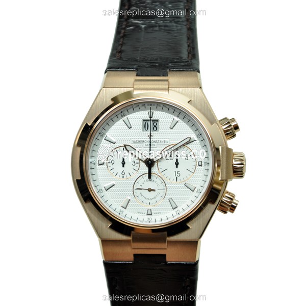 Vacheron Constantin Overseas Replica in 18kt Gold Case, Automatic Movement, Silver Dial Watch