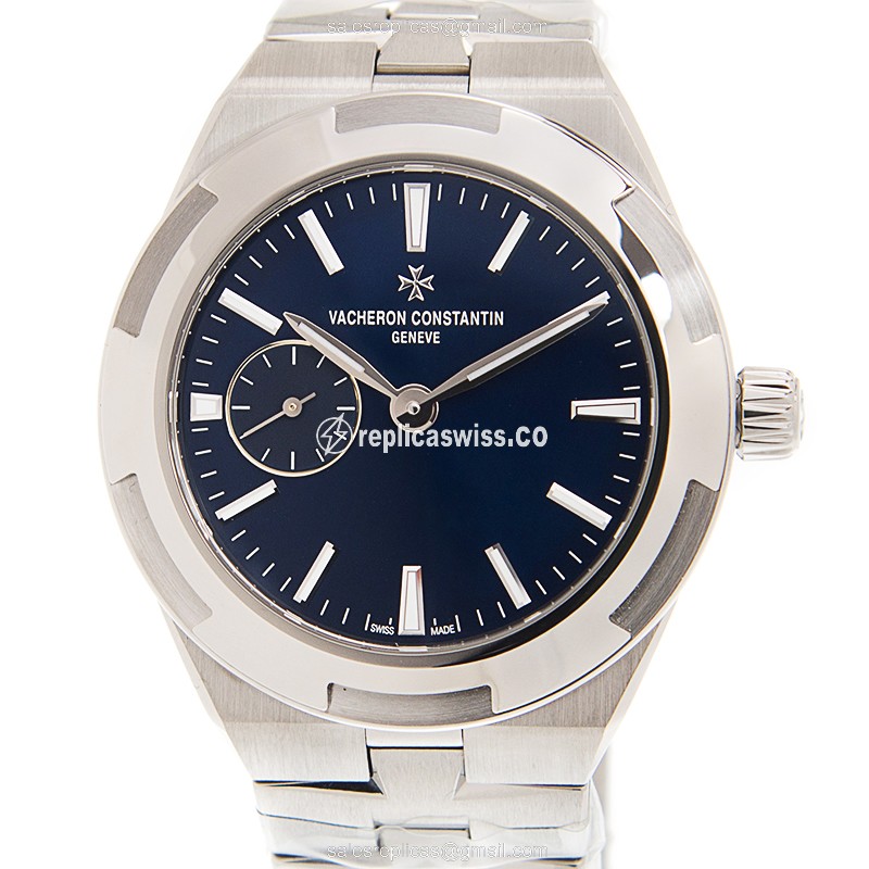 Vacheron Constantin Overseas Replica in Stainless Steel Case, Automatic Movement, Blue Dial