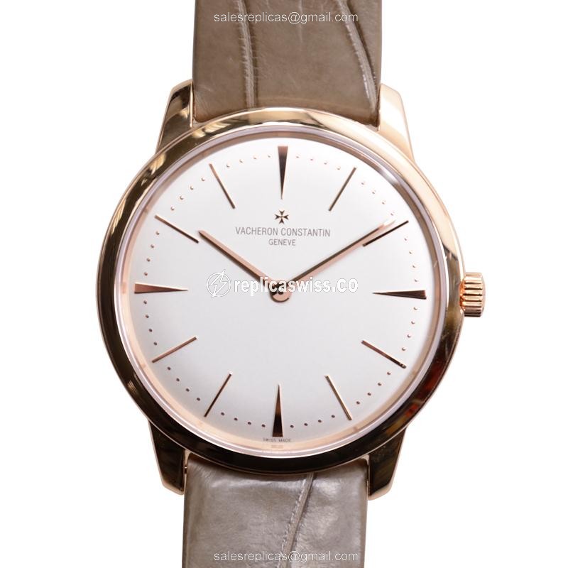 Vacheron Constantin Patrimony Traditionnelle Manual Wind | 18kt Gold Case | White Dial | Brown