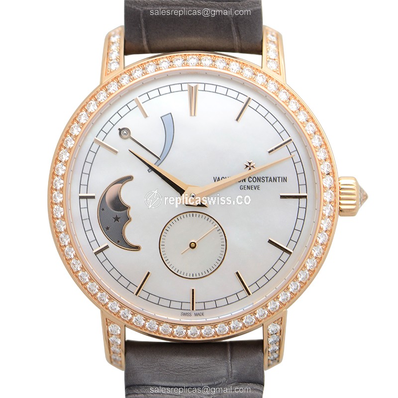 Vacheron Constantin Traditionnelle Replica in 18kt Rose Gold, Automatic Movement, White Dial