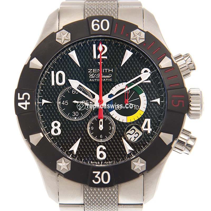 Zenith 02.0480.405/24 Flyback Replica in Black Dial & Stainless Steel Case Watch