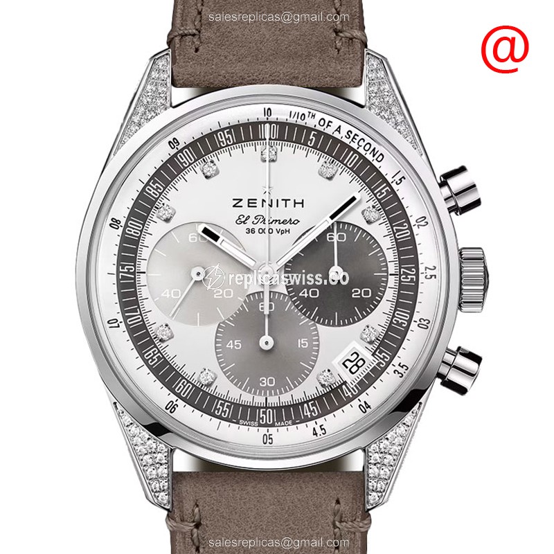 Zenith Chronomaster 16.3200.3600/03.C906 Replica with Automatic Movement & White Dial on Brown