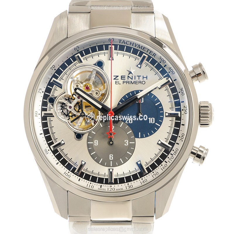 Zenith Chronomaster Replica in Stainless Steel, Automatic Movement & White Dial Watch
