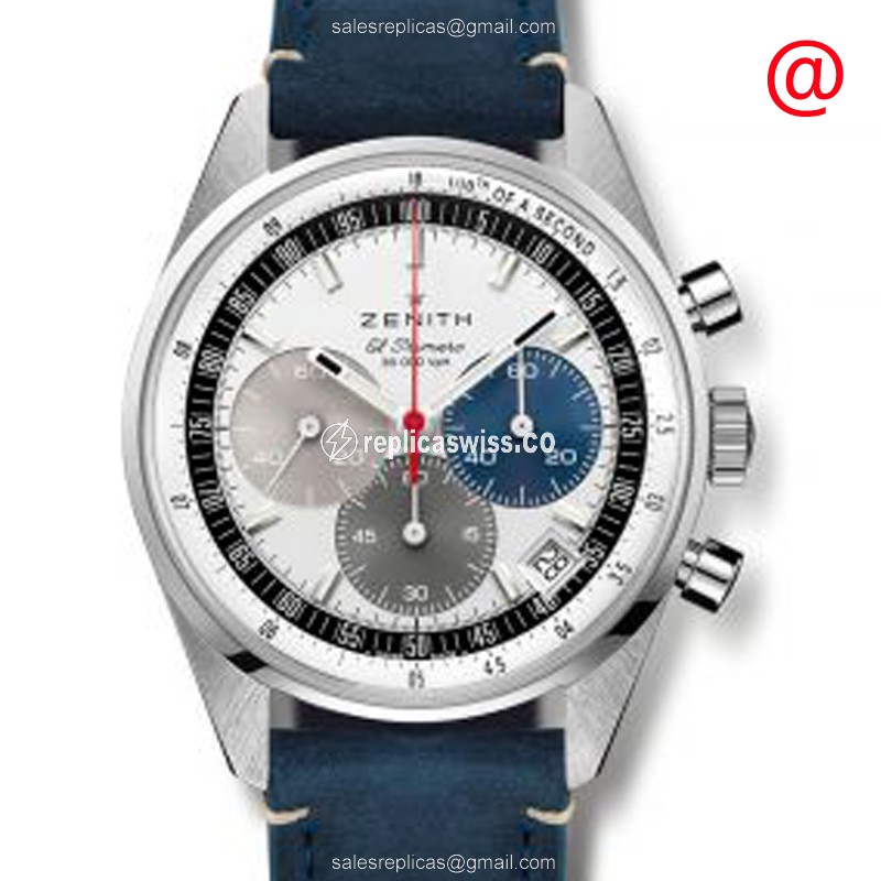 Zenith Chronomaster Replica in Stainless Steel Case, Automatic Movement, White Dial Watch
