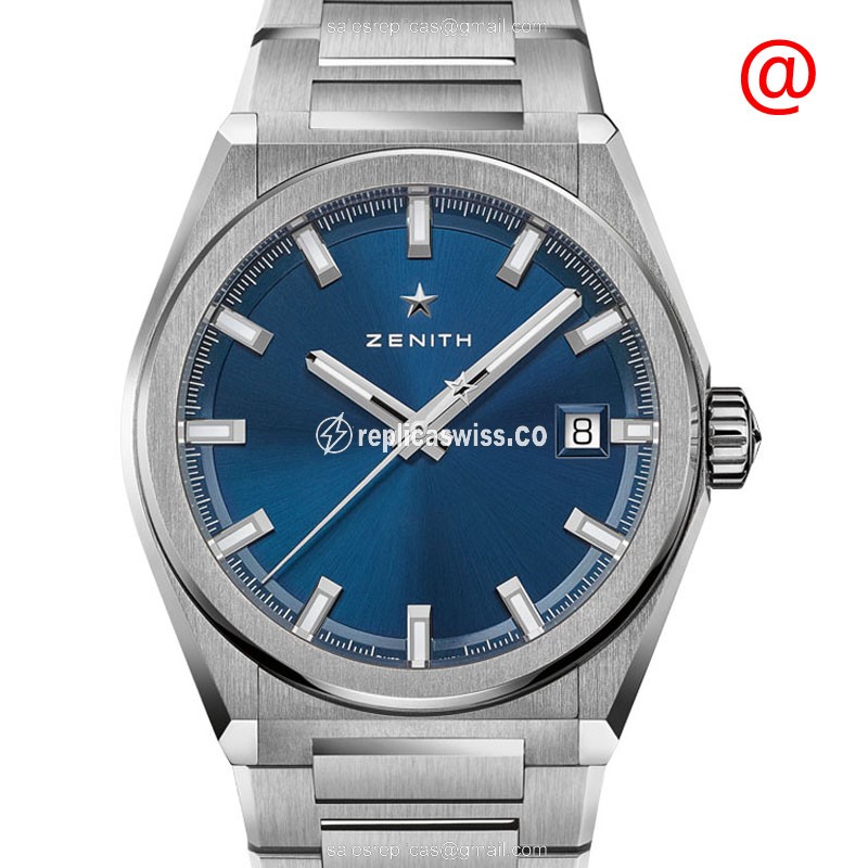 Zenith DEFY 95.9000.670 Replica: Automatic Movement, Blue Dial, Stainless Steel Case Watch