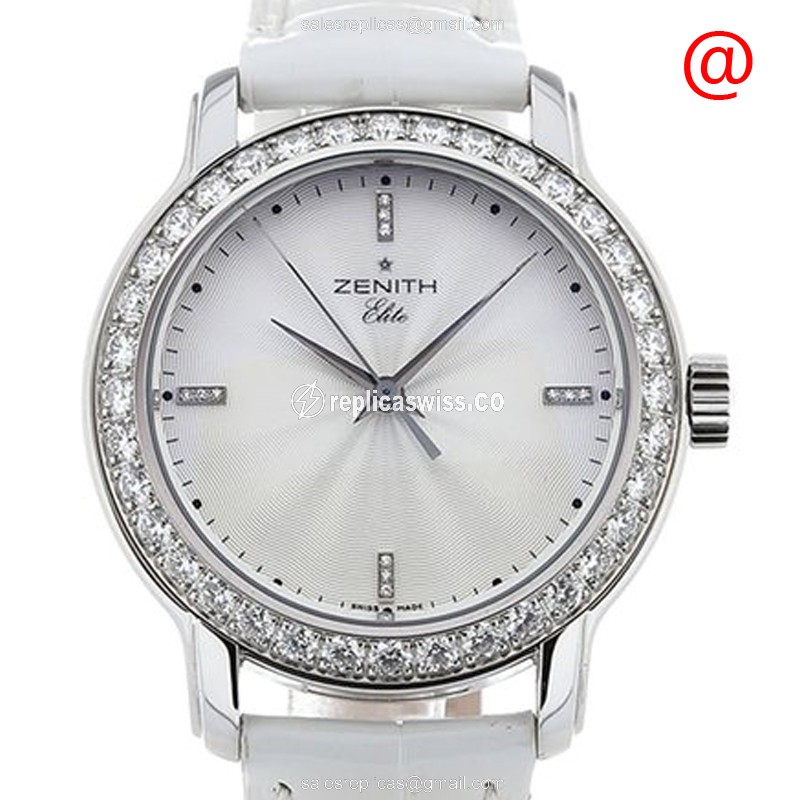 Zenith Elite 16.1230.67/01.C664 Replica, Automatic Movement, White Dial & Diamond Case Watch